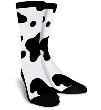 Cow Pattern Socks. Funny cow socks. Animals socks.