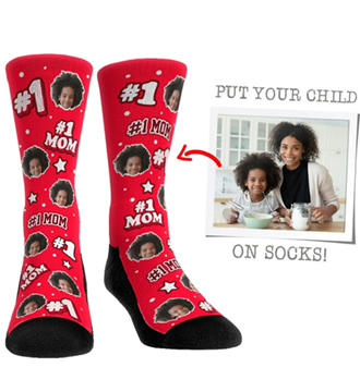 1# Mom Put Your Photo On A Sock