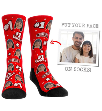 Number One Uncle Socks Custom Photo Socks