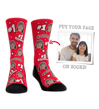 1# Step Dad Socks Custom Photo Socks