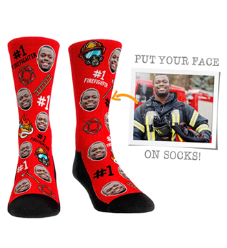 Put Your Photo On A Firefighter Sock