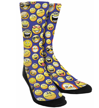 Emoji Socks patter socks. Novelty socks. All over emoji pattern socks.