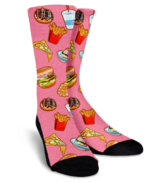 Fast Food Socks Cute hamburger socks. Friess socks. Doughnut socks.