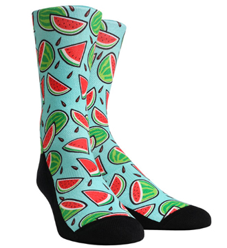 Watermelon socks. Fruit socks. Food Socks. Nike socks. Novelty socks.