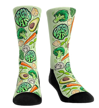 Vegan Socks. Vegan AF socks. Funny food socks. Snack socks.