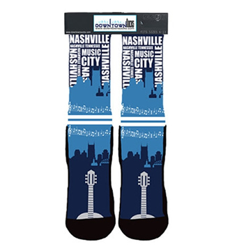 Nashville Skyline Socks. Pro Football Socks. Music City Socks.