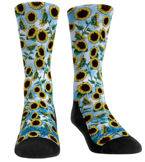 Sun Flowers Sky Socks. Nature Socks. Flower socks.