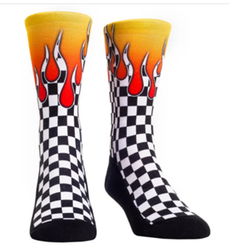 Sports Racing Socks Checkered Flag Socks